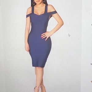Teresa Bandage Dress-Navy